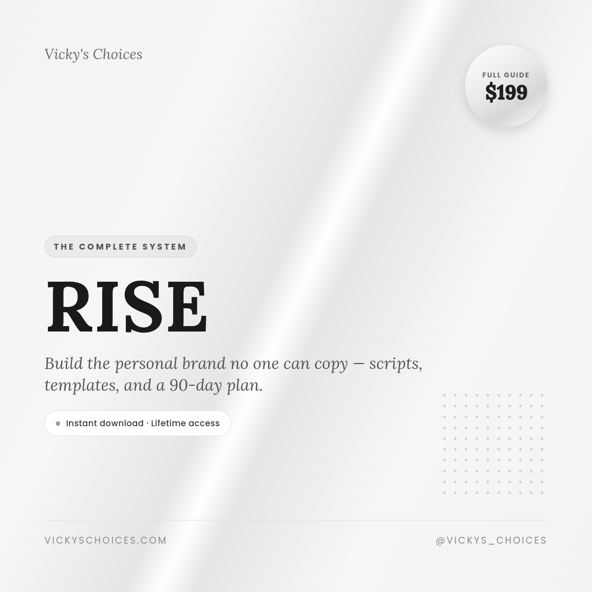 Complete Guide RISE: Building a Personal Brand No One Can Copy